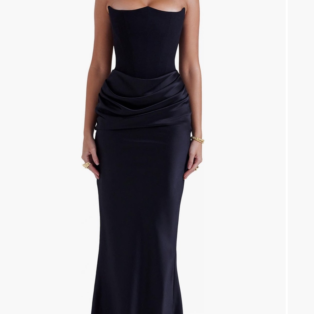 House of CB Persephone Strapless Satin
Corset Cocktail Dress